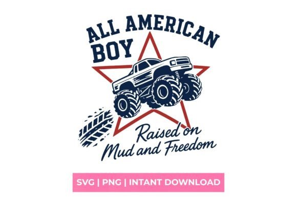 All American Boy Monster Truck SVG: Bold DIY Designs