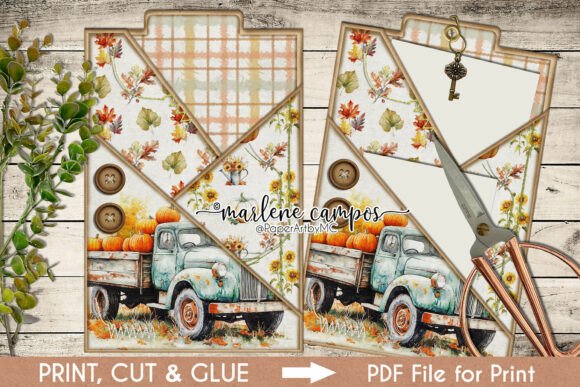 Autumn Pocket Tag Junk Journal Insert: A Seasonal Design Staple