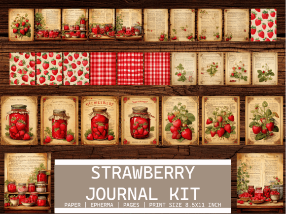 Creating Vintage Magic with Strawbery Junk Journal Printable Pages