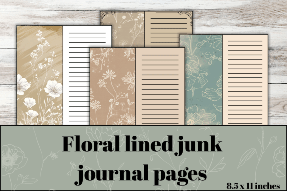 Creative Journaling with Lined Junk Journal Pages