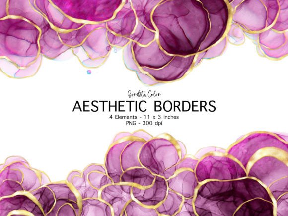 Elevate Your Designs with Purple Halloween Agate Borders