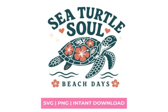 Embrace Island Vibes with Sea Turtle Soul Beach Days SVG
