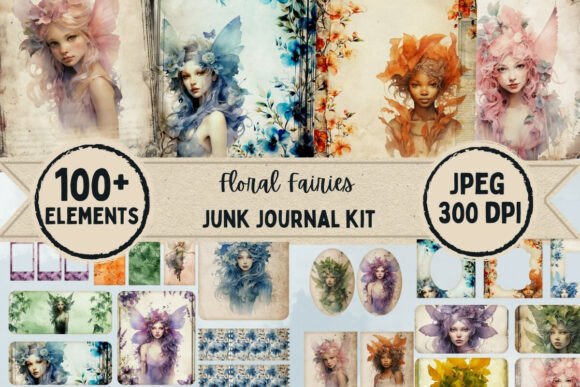 Enchanted Floral Fairy Junk Journal Kit