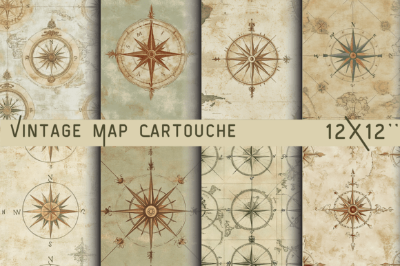 Exploring the Timeless Charm of Vintage Map Cartouche Wallpaper