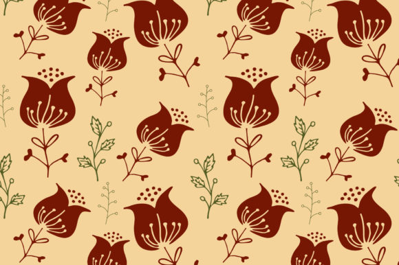 Red Green Floral Seamless Pattern Flower: A Designer's Versatile Asset