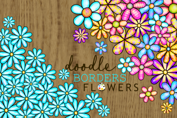 Watercolor Doodle Flower Page Borders: A Designer's Guide