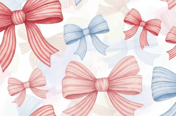 Watercolor Pastel Ribbon Bow Seamless Pa: The Art of Gentle Design
