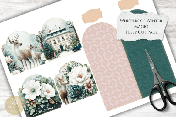 Whispers of Winter Magic Pocket Tags for Junk Journals